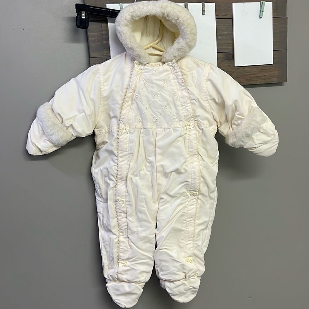 Sesame Street Vintage 2001 Winter Snow Zip Up Lined Hooded One Piece Suit-9 mths